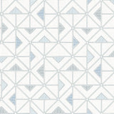 Jekyl Blue Triangles Wallpaper with Retro Geometric Pattern - A-Street Prints 4074-26635