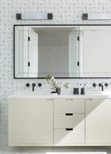 Jekyl Blue Triangles Wallpaper with Retro Geometric Pattern - A-Street Prints 4074-26635