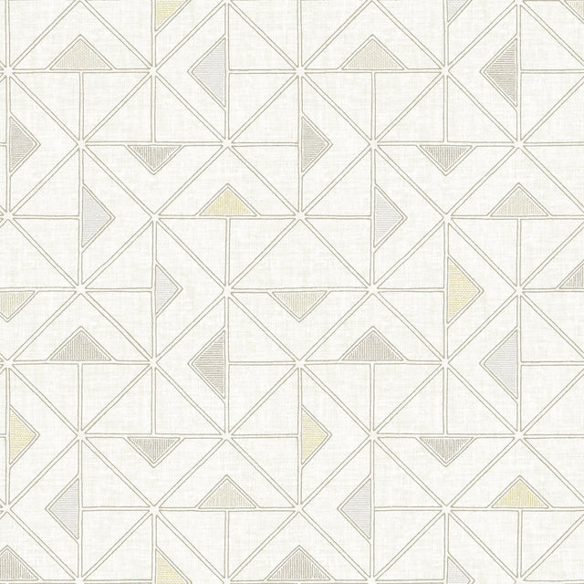 Jekyl Beige Triangles Wallpaper with Retro Geometric Pattern - A-Street Prints 4074-26636