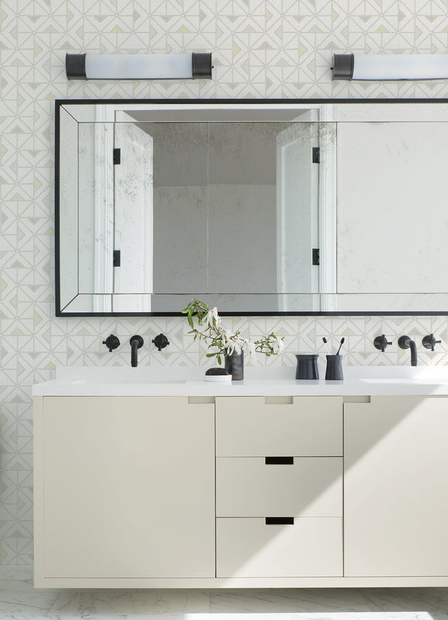 Jekyl Beige Triangles Wallpaper with Retro Geometric Pattern - A-Street Prints 4074-26636