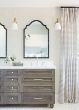 Scout Light Grey Floral Ogee Wallpaper with Raised Ink Textured Finish - A-Street Prints 4074-26639