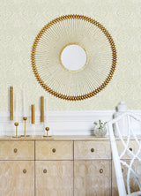 Scout Moss Floral Ogee Wallpaper with Botanical Floral Ogee Motif - A-Street Prints 4074-26643