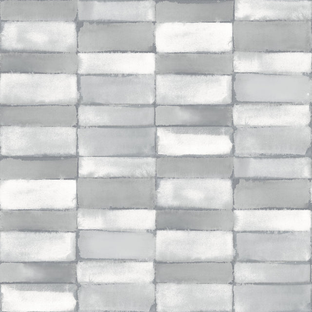 Braden Grey Tile Wallpaper with Modern Graphic Tiles - A-Street Prints 4074-26644