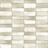 Braden Taupe Tile Wallpaper with Modern Graphic Tile Pattern - A-Street Prints 4074-26646