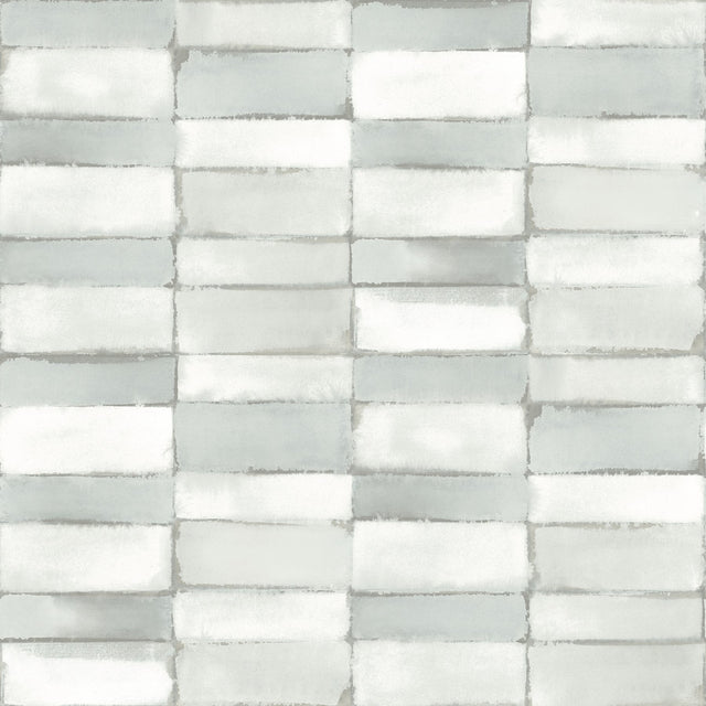 Braden Sage Tile Wallpaper with Metallic Effect, Modern Graphics Non Woven - A-Street Prints 4074-26647