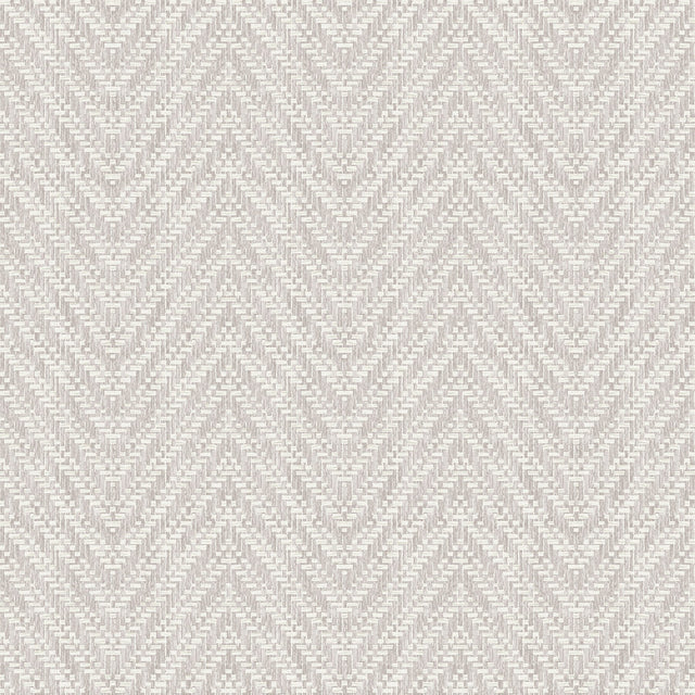 Glynn Lavender Chevron Wallpaper with Textured Faux Grasscloth Pattern - A-Street Prints 4074-26648
