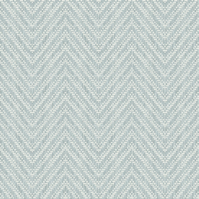 Glynn Sky Blue Chevron Textured Wallpaper - A-Street Prints 4074-26649