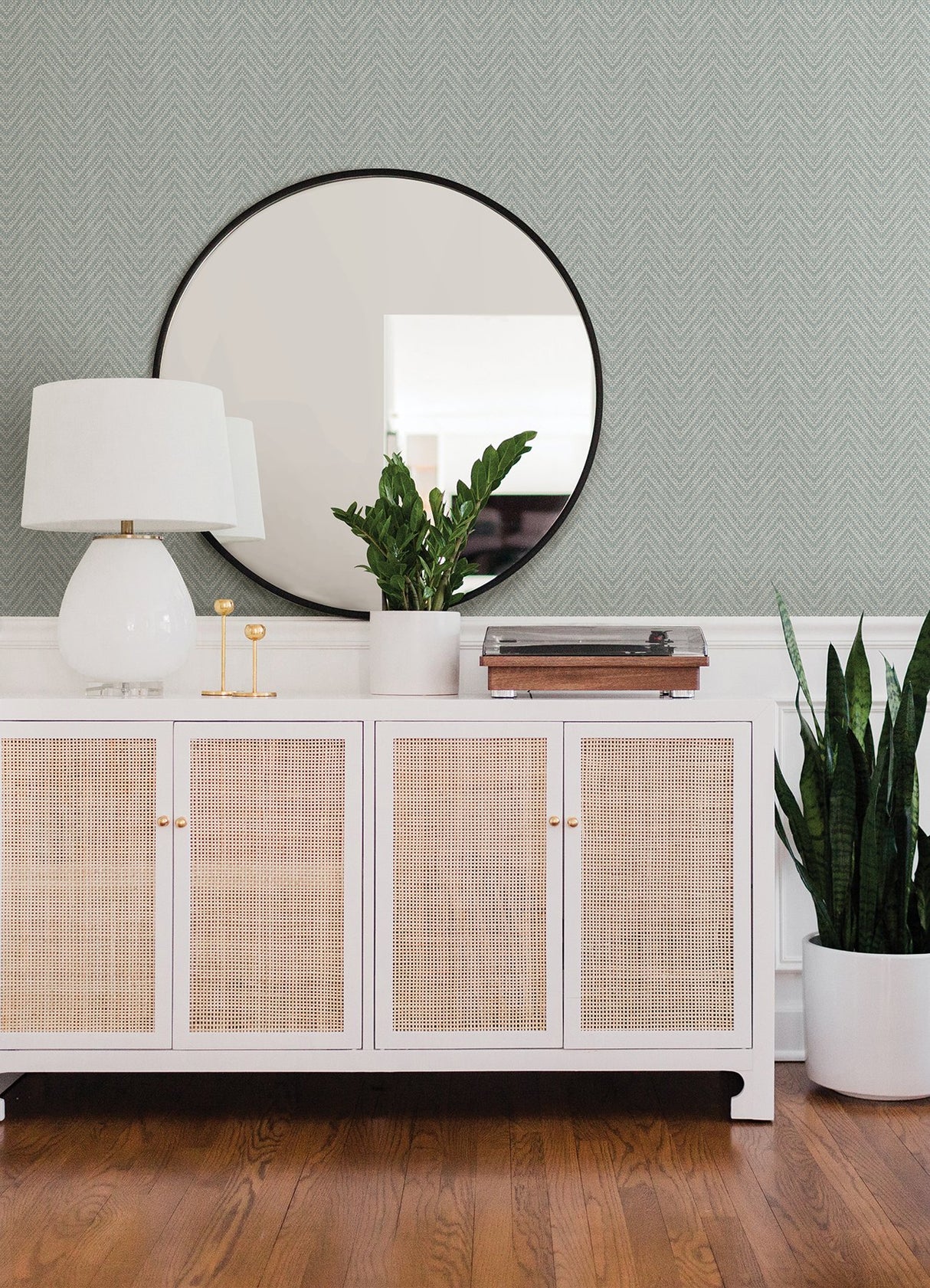 Glynn Sky Blue Chevron Textured Wallpaper - A-Street Prints 4074-26649