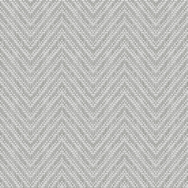 Glynn Grey Chevron Wallpaper with Faux Grasscloth Texture - A-Street Prints 4074-26650