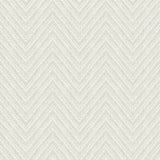 Glynn Silver Chevron Faux Grasscloth Wallpaper with Metallic Raised Ink - A-Street Prints 4074-26651