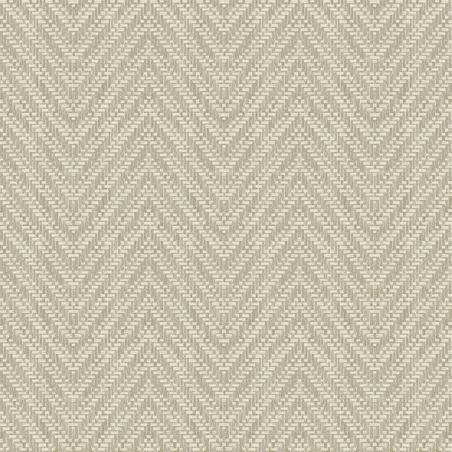 Glynn Neutral Chevron Wallpaper with Raised Ink Textured Faux Grasscloth - A-Street Prints 4074-26653