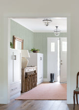 Simon Green Woven Texture Wallpaper with Raised Ink Textured Finish - Brewster 4074-26655