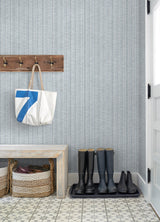 Simon Blue Woven Texture Wallpaper with Raised Ink Textured Abstract Fabric & Woven Look - A-Street Prints 4074-26656