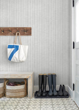 Simon Light Grey Woven Texture Wallpaper with Raised Ink Fabric Texture - A-Street Prints 4074-26660