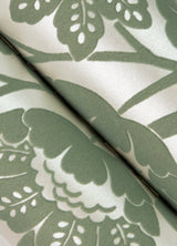 Augusta Seafoam Flock Damask Wallpaper with Glam Botanical Floral Motif - A-Street Prints 4074-87375