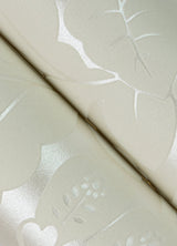 Augusta White Flock Damask Wallpaper with Botanical Floral Motif - A-Street Prints 4074-87376