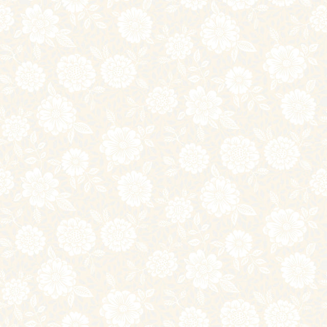 Lizette Cream Charming Floral Wallpaper with Botanical Country Motif - A-Street Prints 4080-15907