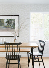 Lizette Light Grey Charming Floral Wallpaper with Country Botanical Flowers - A-Street Prints 4080-15908