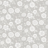 Lizette Grey Charming Floral Wallpaper with Botanical Flowers Pattern, Country Style - A-Street Prints 4080-15909