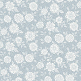 Lizette Light Blue Charming Floral Wallpaper with Country Botanical Flowers - A-Street Prints 4080-15912