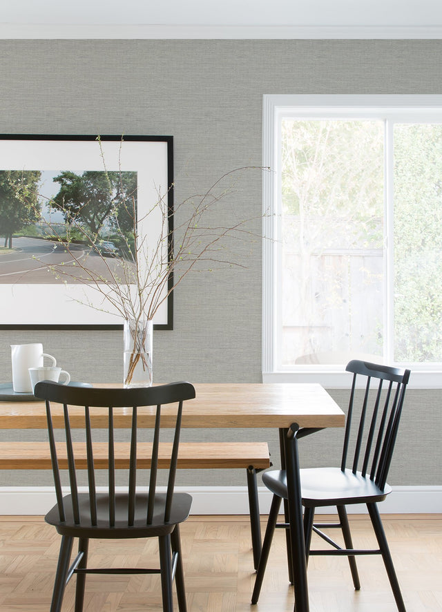 Agave Stone Faux Grasscloth Wallpaper with Raised Ink Texture - A-Street Prints 4080-24279
