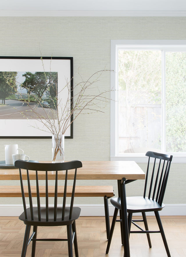 Agave Light Grey Faux Grasscloth Wallpaper with Modern Faux Grasscloth Texture - A-Street Prints 4080-24281