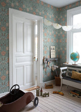 Fillippa Sage Tulip Wallpaper with Botanical Floral Pattern - Brewster 4080-33010