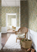 Elise Cream Nouveau Gardens Wallpaper with Botanical Art Nouveau Motif - A-Street Prints 4080-83101