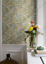 Elise Cream Nouveau Gardens Wallpaper with Botanical Art Nouveau Motif - A-Street Prints 4080-83101