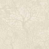 Olle Taupe Forest Sanctuary Wallpaper with Scandinavian Botanical Motif - A-Street Prints 4080-83110