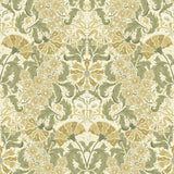 Ojvind Gold Floral Ogee Wallpaper with Art Nouveau Botanical Motif - A-Street Prints 4080-83117