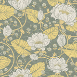 Eva Yellow Lotus Dreams Botanical Wallpaper - A-Street Prints 4080-83120
