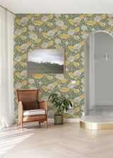 Eva Yellow Lotus Dreams Botanical Wallpaper - A-Street Prints 4080-83120