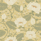 Eva Light Yellow Lotus Dreams Wallpaper with Botanical Lotus Motif - A-Street Prints 4080-83123