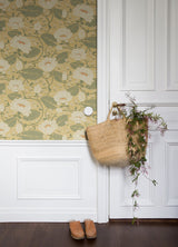 Eva Light Yellow Lotus Dreams Wallpaper with Botanical Lotus Motif - A-Street Prints 4080-83123