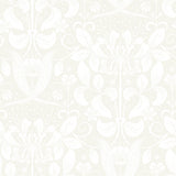 Berit Bone Floral Crest Wallpaper with Art Nouveau Botanical Damask - A-Street Prints 4080-83130