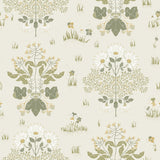 Elda Olive Delicate Daisies Wallpaper with Botanical Floral Motif - A-Street Prints 4080-83133