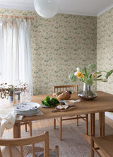 Magdalena Light Yellow Dandelion Wallpaper with Botanical Floral Pattern, Farmhouse Style - A-Street Prints 4080-92135