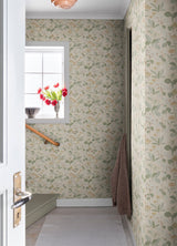 Magdalena Light Yellow Dandelion Wallpaper with Botanical Floral Pattern, Farmhouse Style - A-Street Prints 4080-92135