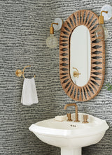 Runes Charcoal Brushstrokes Wallpaper with Modern Abstract Motif - A-Street Prints 4081-24354