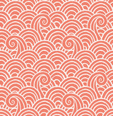 Alorah Coral Wave Wallpaper with Graphic Bohemian Wave Pattern - Brewster 4081-26306