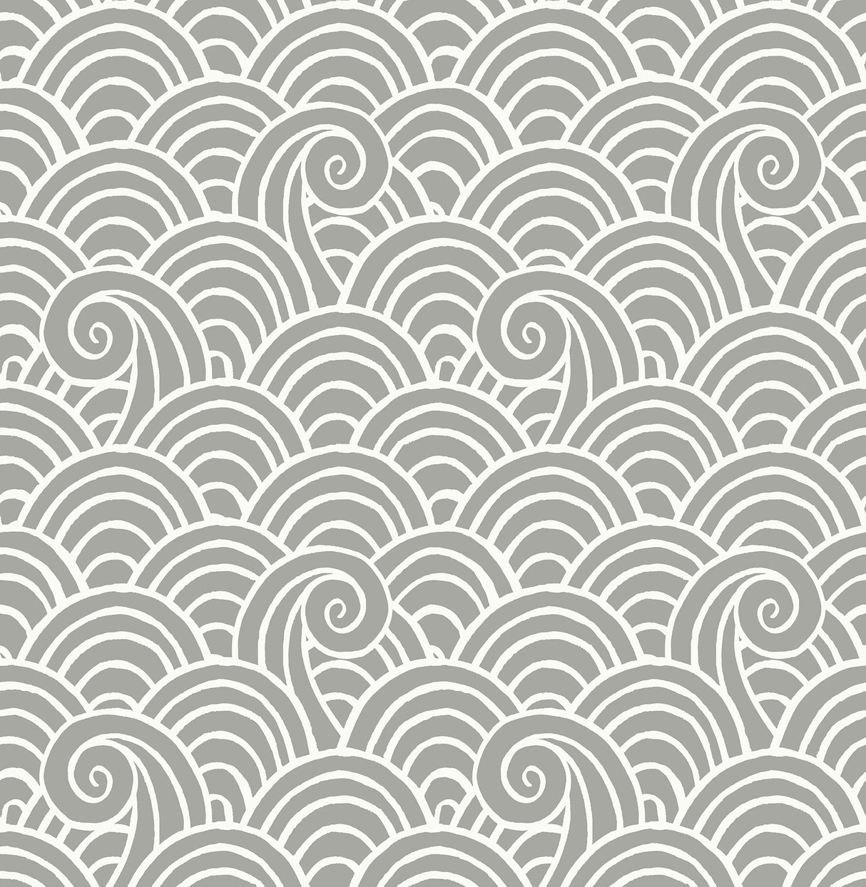 Alorah Grey Wave Wallpaper with Bohemian Graphic Novelty Pattern - A-Street Prints 4081-26308