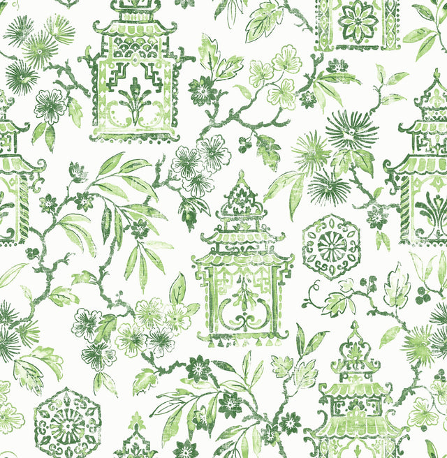 Helaine Green Pagoda Chinoiserie Wallpaper - A-Street Prints 4081-26312