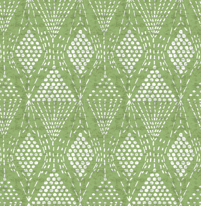 Grady Green Dotted Geometric Wallpaper with Bohemian Graphic Pattern - A-Street Prints 4081-26319