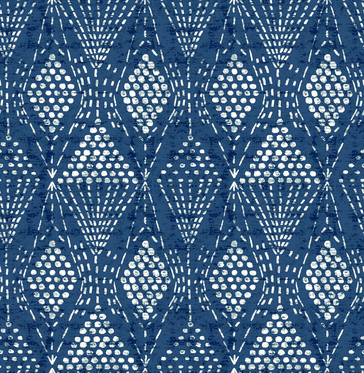 Grady Blue Dotted Geometric Wallpaper with Raised Ink Bohemian Graphics Pattern - A-Street Prints 4081-26320
