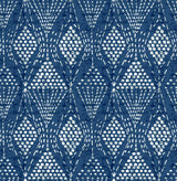 Grady Blue Dotted Geometric Wallpaper with Raised Ink Bohemian Graphics Pattern - A-Street Prints 4081-26320