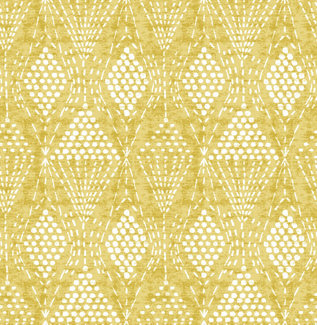 Grady Yellow Dotted Geometric Wallpaper with Raised Ink Texture - A-Street Prints 4081-26321