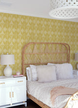 Grady Yellow Dotted Geometric Wallpaper with Raised Ink Texture - A-Street Prints 4081-26321