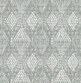 Grady Grey Dotted Geometric Wallpaper with Raised Ink Bohemian Graphics - A-Street Prints 4081-26322