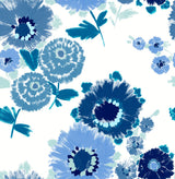 Essie Blue Painterly Floral Wallpaper with Bohemian Botanical Flowers - A-Street Prints 4081-26324